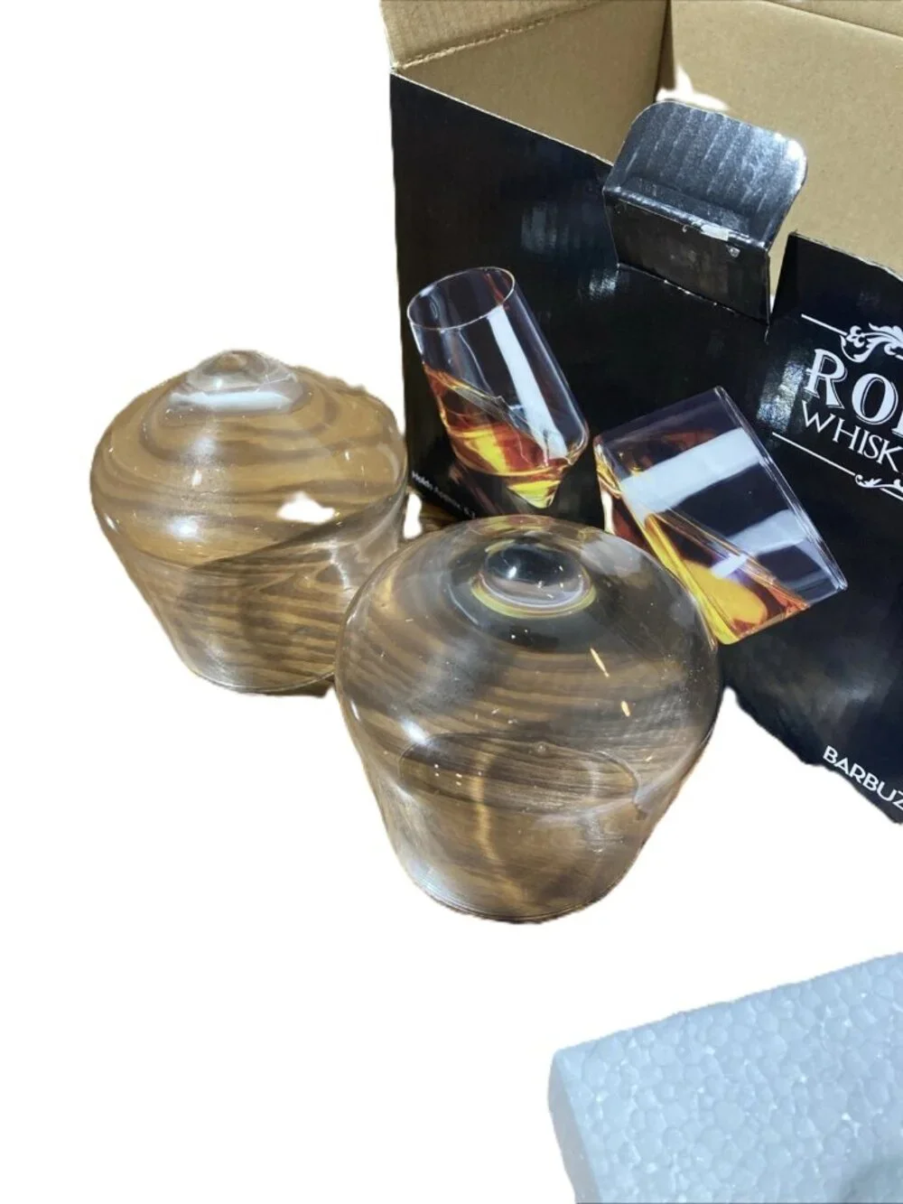 Barbuzzo Rolling Whiskey Glasses (Set of 2) – Hand-Blown Stemless Whiskey